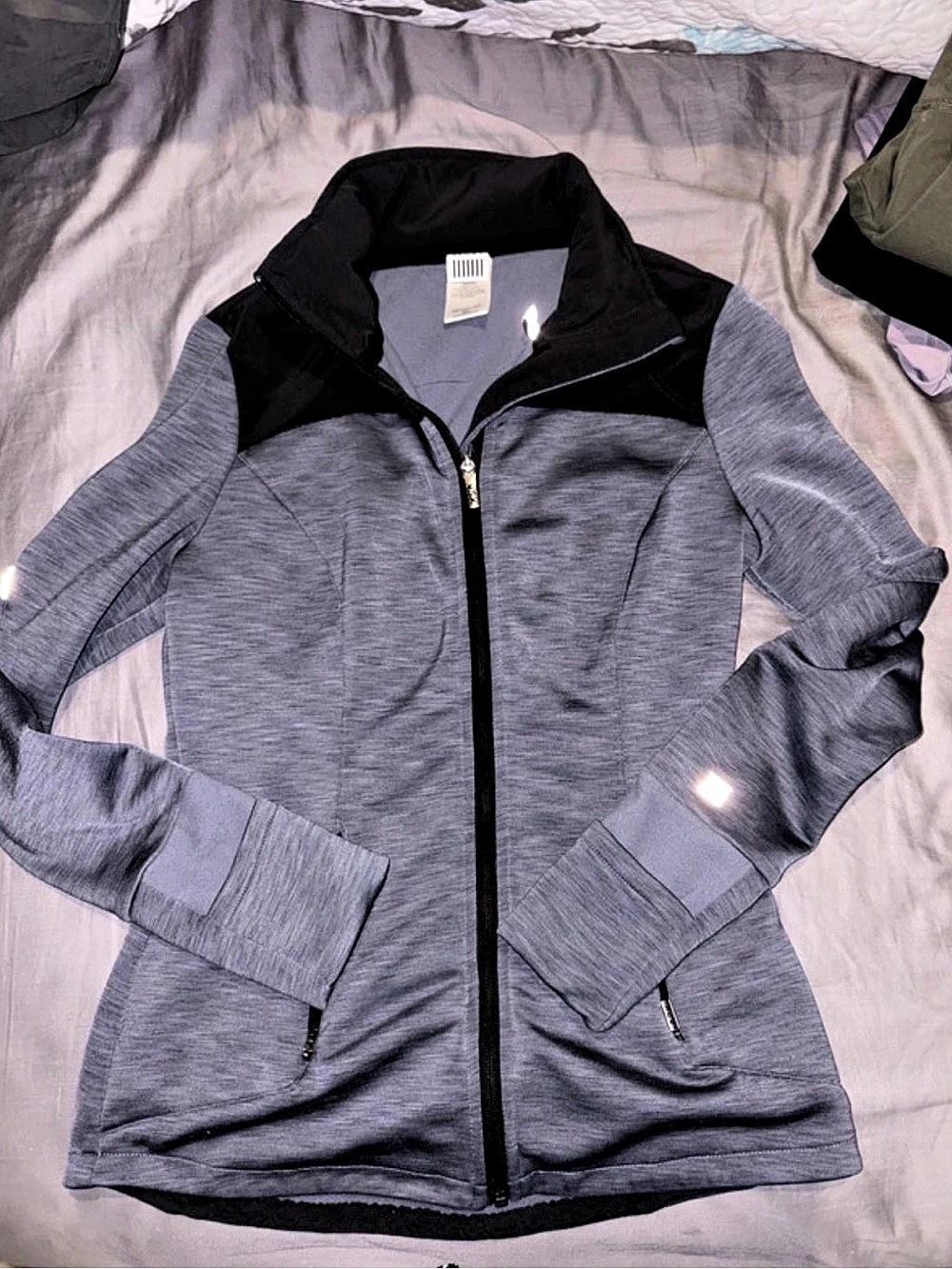 Victoria's Secret VSX Sport Knockout Jacket Gray & Black